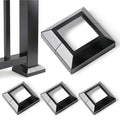 Post Base Cover, Split Type Skirt for Indoor/Outdoor Iron Deck Railing Decorative Covers(4, Post-3" Base-5")