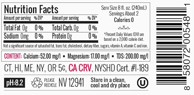 Aqua Carpatica Natural Spring Water Bottles, Naturally Filtered Alkaline Pure Water, 500ml / 16.9 oz. (24 Pack)