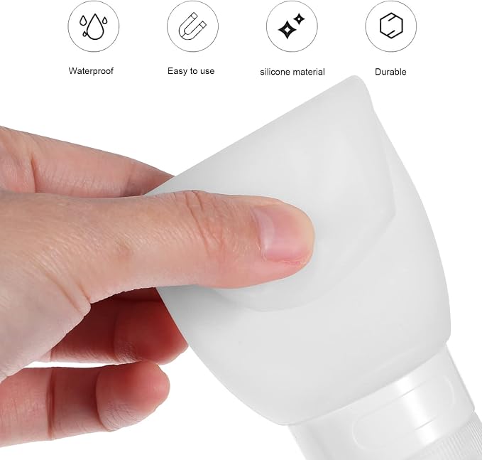 Healeved 8pcs Travel Bottles Refillable Containers for Shampoo Conditioner Lotion Squeeze Tubes with Leakproof Design for Travel and Daily Use