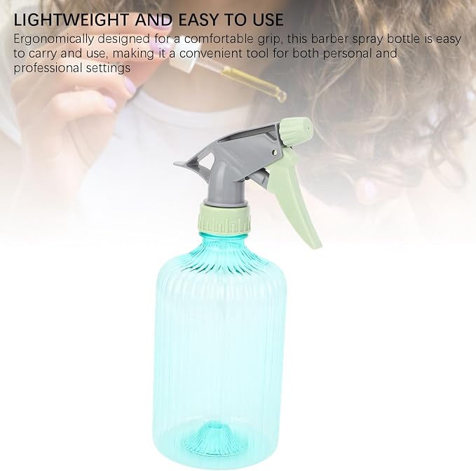 Hair Stylist Water Spray Bottle, Ultra Fine Mist Water Sprayer, 500ML Empty Hair Spray Bottle, Clear for Cleaning