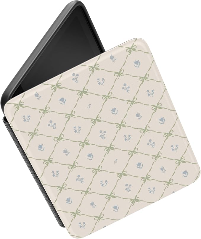 Casely Kindle Case | Petite Petals Floral | Dainty Lattice | Compatible with 7” Kindle Colorsoft and 7” Kindle Paperwhite (12th Gen 2024 Models)