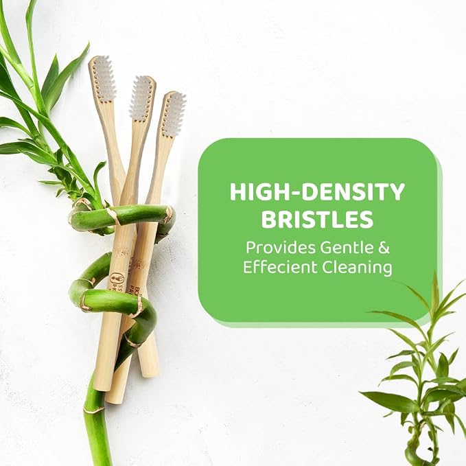 Bamboo Toothbrush & Travel Case Set – Eco-Friendly Oral Care with Soft Bristles – Sustainable & Portable Dental Hygiene Kit2 Pack (6)