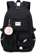abshoo Big Student Laptop Backpack For College Women Middle High School Teen Girls Bookbag Travel Daypack (Black) | For College, Middle High School, Bookbag, Travel Daypack