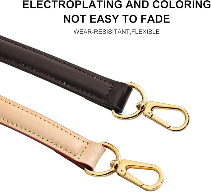 jiesinlov Vachetta Leather Replacement Straps Purse Shoulder Strap Accessories for Graceful Hobo Speedy25 30 Alma And Dauphine pochette neno Bags (W0.7in,L25.6in-Coffee)