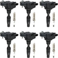 6PCS UF830 Ignition Coils + 6PCS 91768 Iridium Spark Plugs Ignition Coils Pack Fits for 2017-2019 LaCrosse, 2016-2020 CT6, 2016-2021 Camar 2.0L 3.0L 3.6L, Coil Pack Set Aftermarket Parts
