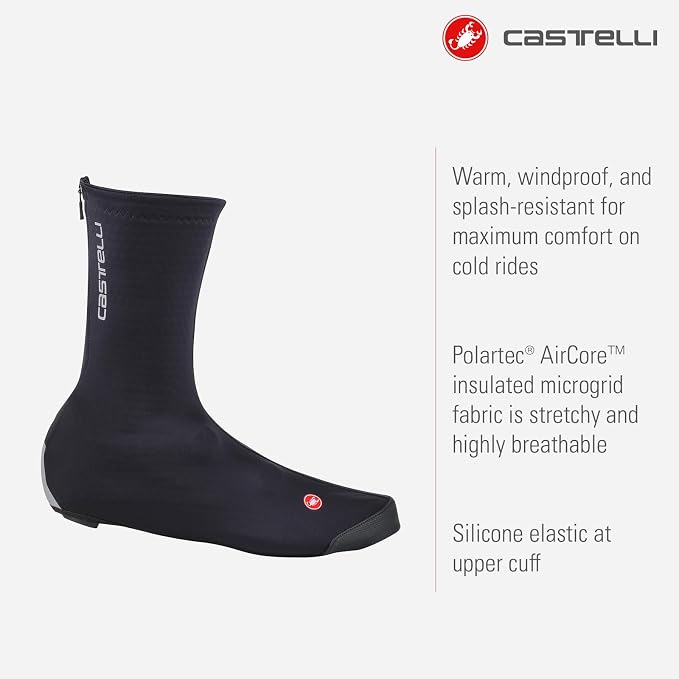 CASTELLI Women’s Espresso 2 Shoecover, Windproof Water-Resistant Bootie for Road & Gravel Cycling
