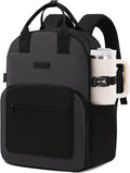 LOVEVOOK Laptop Backpack for Women - Stylish Work Backpack with Large Cup Holder, Waterproof College Teacher Backpack, Dark Grey, 15.6Inch