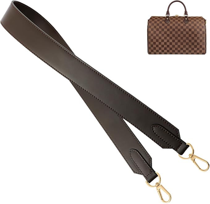jiesinlov Vachetta Leather Straps Crossbody Replacement Bag Shoulder Strap for Neverful Speedy Graceful Tote Handbag(W1.5in,L45.2in-Coffee)