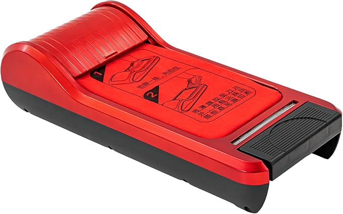 Automatic Shoe Covers Dispenser Machine,Foot-operated Shoe Film Machine with 1 Rolls Disposable Covers Non-slip Waterproof Shoe Wrapping Machine for Home, Offices, Factories,Shop,Red