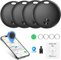 Tracker Tags- 4 Pack, Bluetooth Trackers Works with Apple Find My APP (iOS Only), 92 dB Sound, Replaceable Battery, Smart Tracking Tag Keys Finder and Item Locator for Keys, Bags, Luggage, Wallet, etc