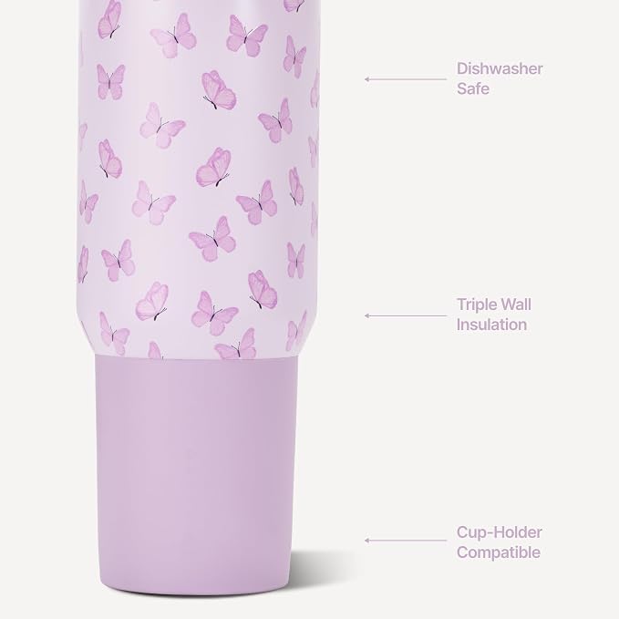 HydroJug Sport 20 oz Insulated Stainless Steel Water Bottle, Flutter