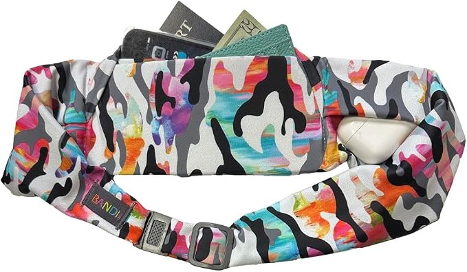 BANDI Running Belt for Women & Men – USA Made No-Bounce Adjustable Waist Pack & Secure Fanny Pack – Fits All Phones, Gels & Essentials – Zipper-Free, Medical Device Friendly