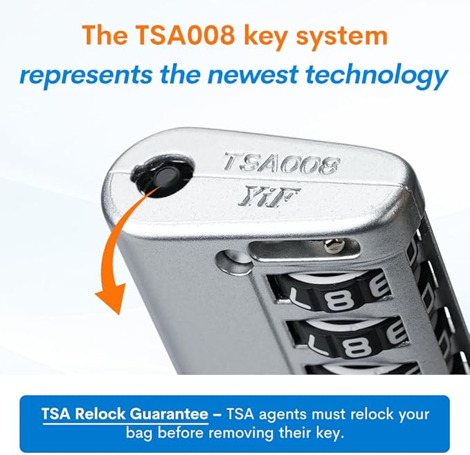 Forge TSA Approved Luggage Locks 4 Digit Combination TSA Travel Locks with TSA008, Open Alert Indicator, Zinc Alloy Body for Luggage, Suitcase, Backpack, and More. 4 Locks.