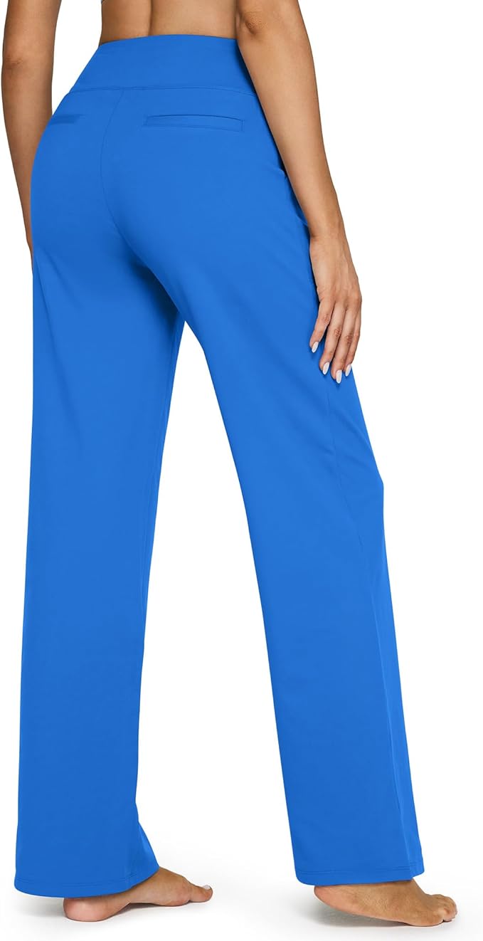 G4Free EverGoing Yoga Pants Women Wide Leg Pants with Pockets High Waist Stretch Dress Casual Sweatpants Petite/Regular/Tall