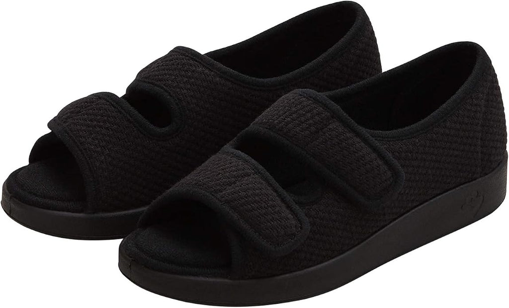 Silverts Women’s Adaptive Clothing Easy Close Sandals, Adjustable Wide Fit Shoes for Elderly, Nursing Home & Assisted Dressing