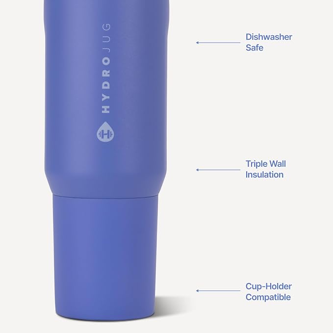 HydroJug Sport 20 oz Insulated Stainless Steel Water Bottle, Berry Pop