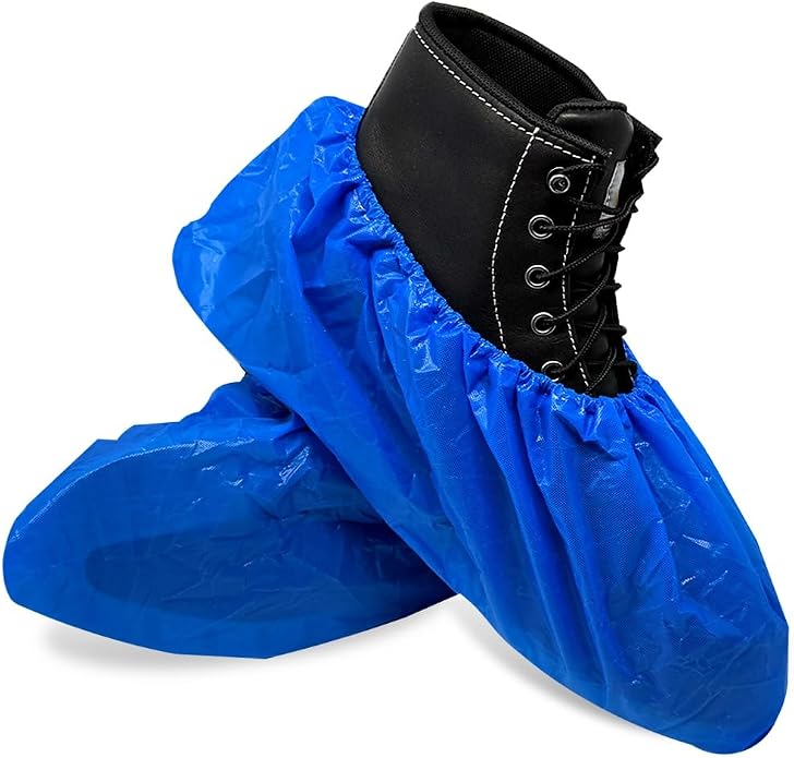 ShuBee Waterproof Shoe & Boot Covers Slip-Resistant Disposable for Plumbing Construction Floor Protection - 40 Pair