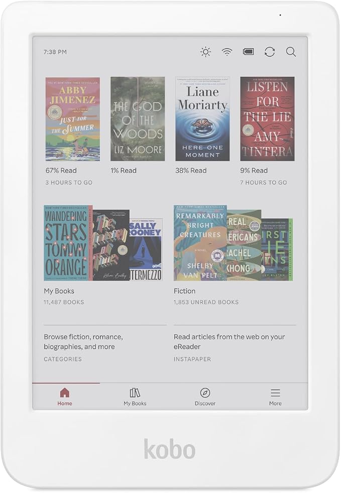 Kobo Clara Colour eReader (White) with Case Bundle (Butter Yellow SleepCover, Case + AC Bundle)
