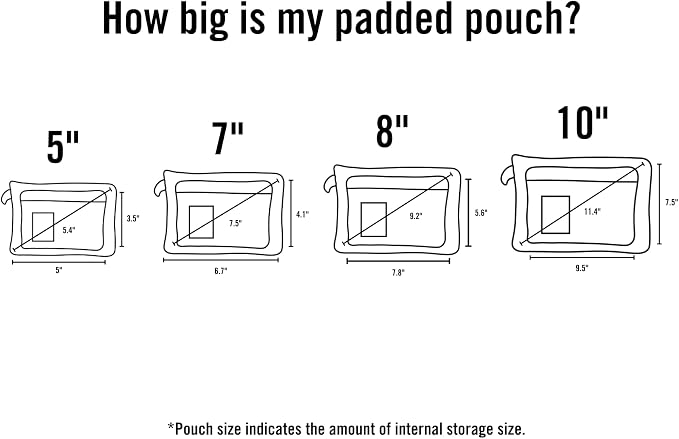 Dime Bags All-in-One Padded Pouch with Accessory Tray & Smell/Spill Proof Pocket, Protective Case for Glass Storage & Travel