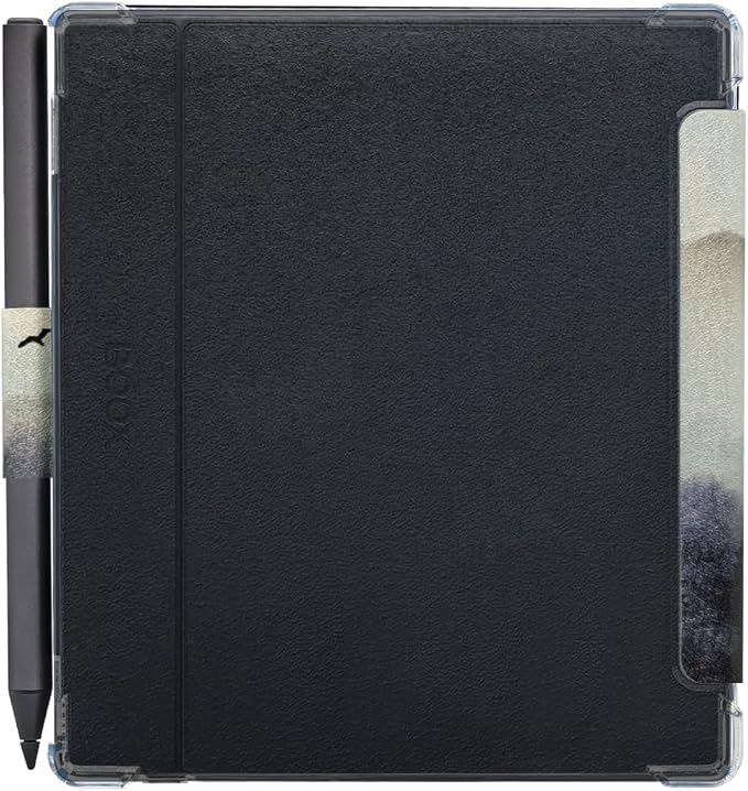 Pen Holder Case for Onyx Boox Go Color 7 (Gen 1/2, 2024/2025) / Boox Go 7 Ultra-Thin Enhanced Auto Sleep/Wake Cover with Transparent TPU Back & Magnetic Closure (Misty Forest)