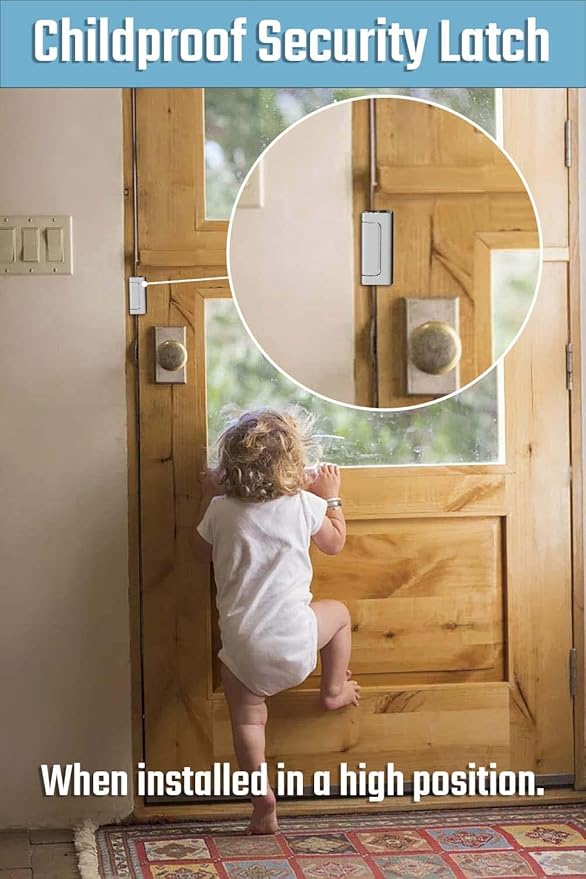 GreaTalent 1PACK Home Security Door Reinforcement Lock Childproof, Add High Security to Home Prevent Unauthorized Entry, Aluminum Construction Finish