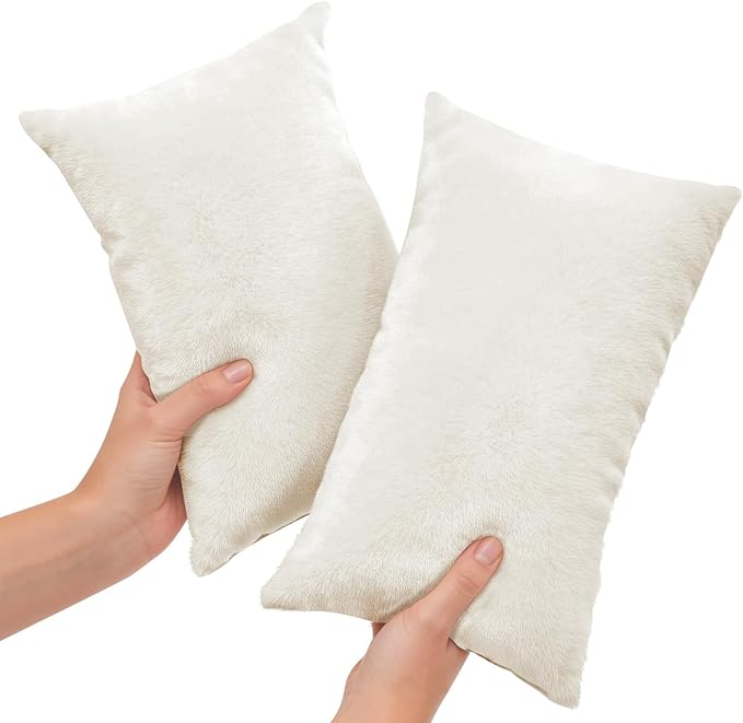 2 Pack Tiny Travel Pillows, 7"x11" Memory Foam Mini Neck Pillow for Travel and Airplane, Soft Machine Washable Small Pillows for Neck, Knee, Lumbar Support, Small Cushionfor Pet, Dogs (White)