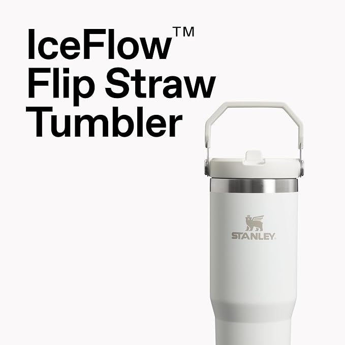 STANLEY IceFlow 2.0 Flip Straw Tumbler with Handle 30 oz | Twist On Lid and Flip Up Straw | Leak Resistant Water Bottle | Insulated Stainless Steel | BPA-Free | Dark Navy