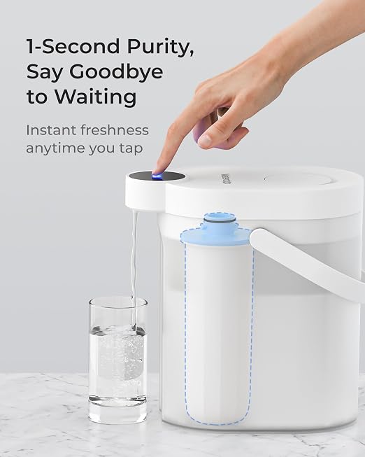 Waterdrop EWFLL Alkaline Water Filter Replacement for Waterdrop ED11L Rechargeable Electric Dispenser, Healthy Mineralized Alkaline Water, Does not Lower TDS, 1 Pack