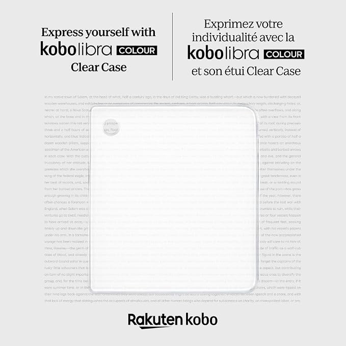Kobo Libra Colour Clear Case | Slim & Lightweight Design | Anti-Slip & Scratch Resistant | Compatible with 7” Kobo Libra Colour eReader