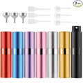 Lil Ray 8ml Portable Mini Perfume Atomizer(7 PCS) Refilable Empty Small Spray Bottle with Lifting Nozzle for Travel, Pocket Cologne Sprayer (7 Colors)
