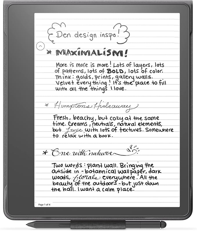 Amazon Kindle Scribe Fabric Folio Cover with Magnetic Attach, Sleek Protective Case - Black