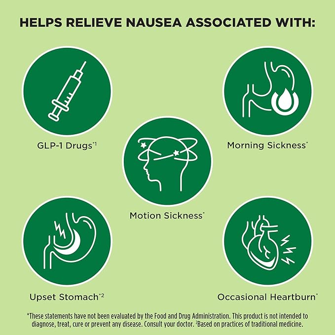 From the Makers of Dramamine, Advanced Herbals Ginger Chews for Nausea Relief, Morning Sickness Relief & Motion Sickness Relief During Travel, Lemon-Honey, 20 Count