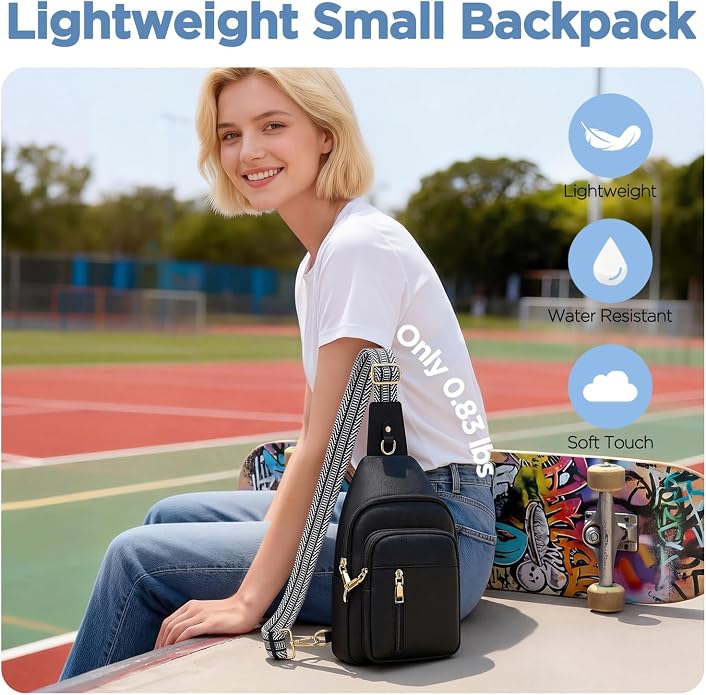 Anti Theft Crossbody Bags for Women RFID Sling Bag, Vegan Leather Cross Body Travel Purse for Women Men