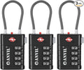 ANVIL TSA Approved Luggage Locks with Search Alert Indicator, 4-Digit Combination Suitcase Lock, Advanced TSA008 Core Heavy Duty Anti-Theft Travel Lock for Double Zippers, Backpacks