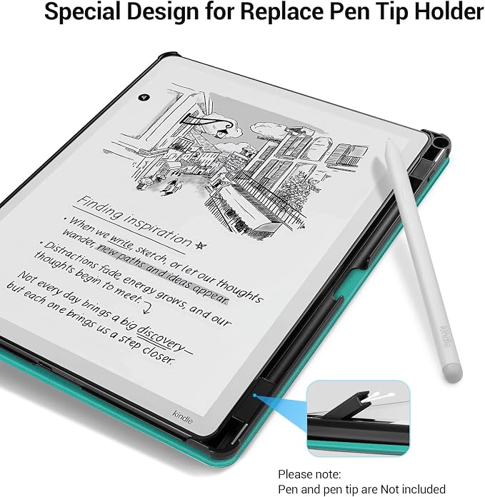 CoBak Case for 11" Kindle Scribe 3rd Generation 2025, Kindle Scribe Colorsoft - All New PU Leather Cover with Auto Sleep Wake, Pen Holder for Scribe 11" 2025 Released
