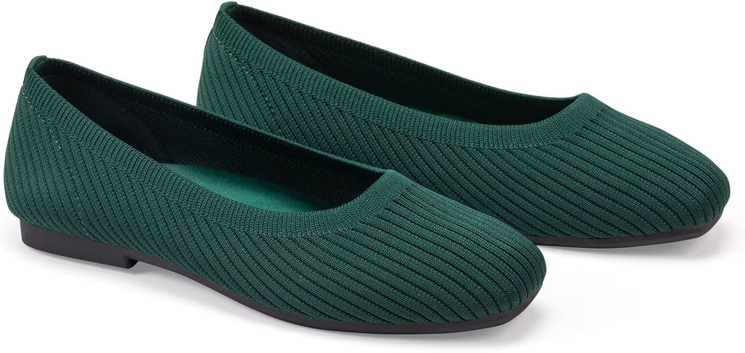Frank Mully Women's Flats Square Toe Flats Comfortable Slip on Washable Ballet Flats Shoes for Women Dressy Work