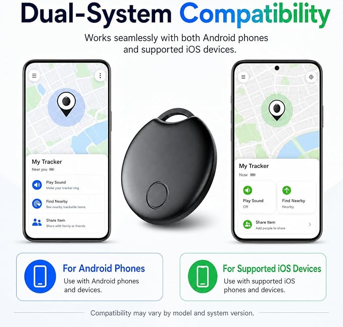 2026 Tracker Smart Tags for iOS and Android,Dual System Android Tracker Tags Bluetooth Key Finder Compatible with iOS and Android for Keys, Luggage and More