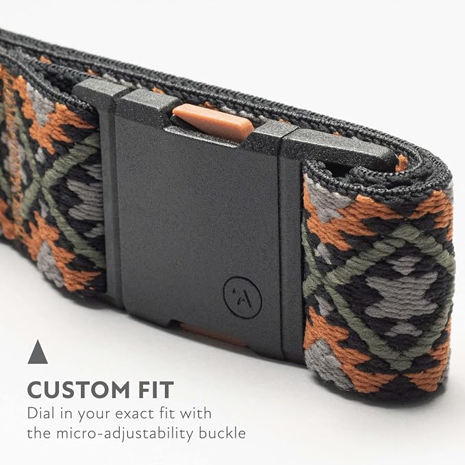 Arcade Belts A2 Slim Adventure Belt: Heavy Duty Stretch, Metal Free Buckle