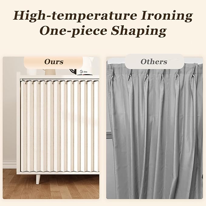 Accordion Cabinet Curtain with Silent Slide Rail,Folding Dust-Proof Shelf Cover for Kitchen & Pantry,No Drill Track Installation for Cupboard,Under Sink & Shoe Rack(Off White,61.4" Wx31.5 L)
