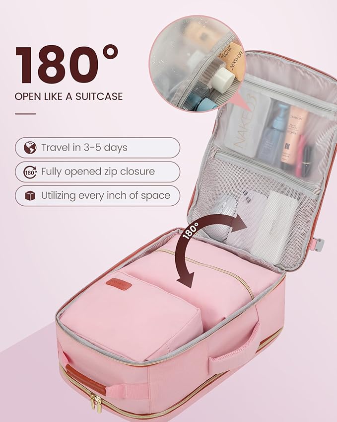 LOVEVOOK 40L Travel Backpack Flight Approved Carry on Backpack,3 Packing Cubes,Waterproof Personal Item Travel Bag,TSA Carry on Luggage Suitcase Travel Essentials,Gifts for Women & Men,fits 17" Laptop