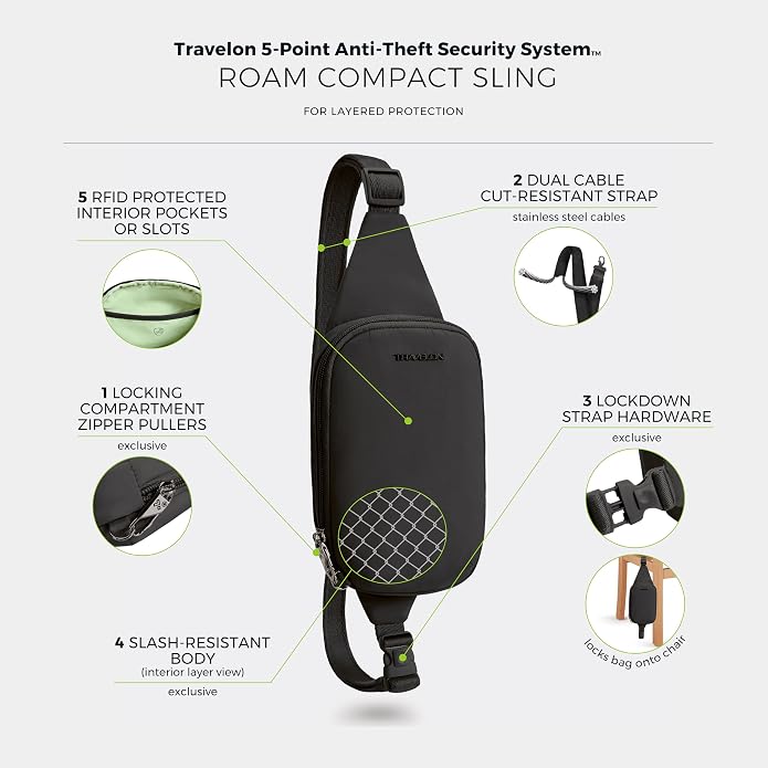 Travelon Anti-Theft Roam Compact Sling