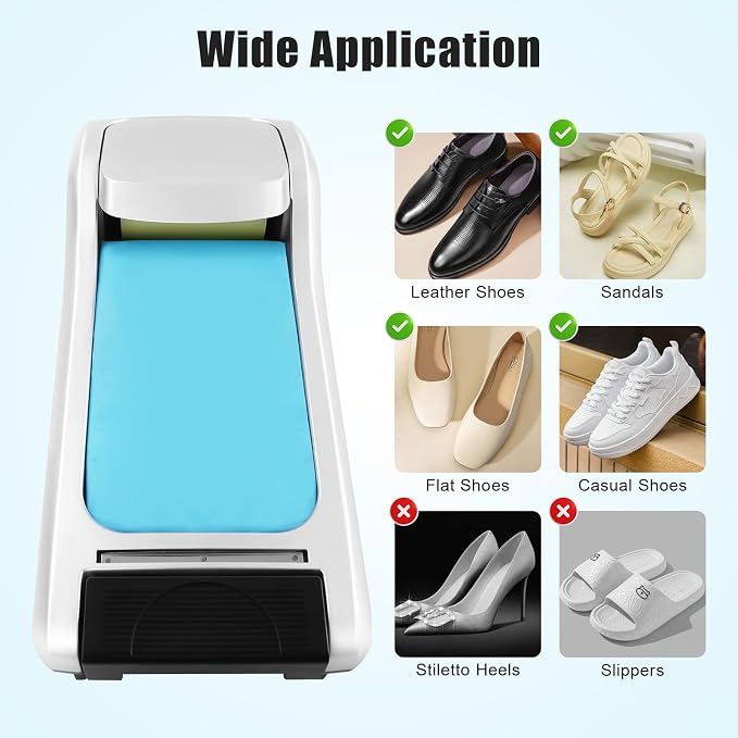Automatic Shoe Cover Dispenser Machine With 3 Roll Shoes Membrane, Heels Covers Dispenser Machine For Home Use, Non-Slip Waterproof Shoes Cover For Indoors, Offices, Factories