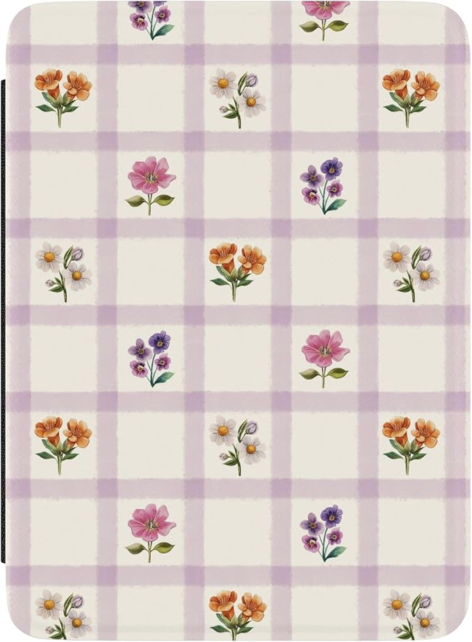 Casely Kindle Case | Meadow Check | Floral Gingham | Compatible with 7” Kindle Colorsoft and 7” Kindle Paperwhite (12th Gen 2024 Models)