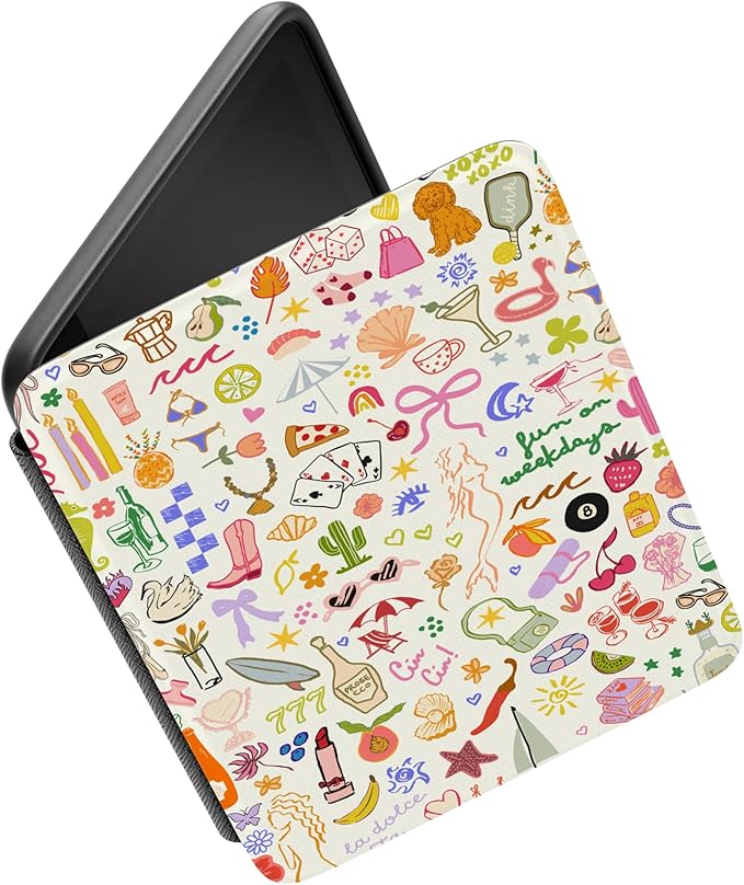 Casely Kindle Case | All the Fun Things | Fun on Weekdays | Compatible with 7” Kindle Colorsoft and 7” Kindle Paperwhite (12th Gen)