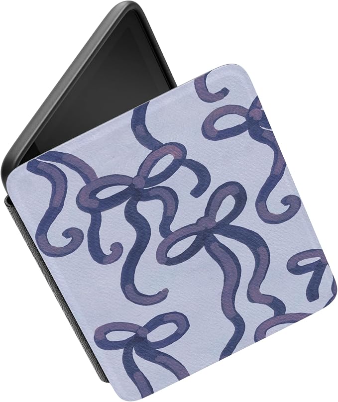 Casely Kindle Case | Love Me Knot | Blue Bow | Compatible with 7” Kindle Colorsoft and 7” Kindle Paperwhite (12th Gen 2024 Models)