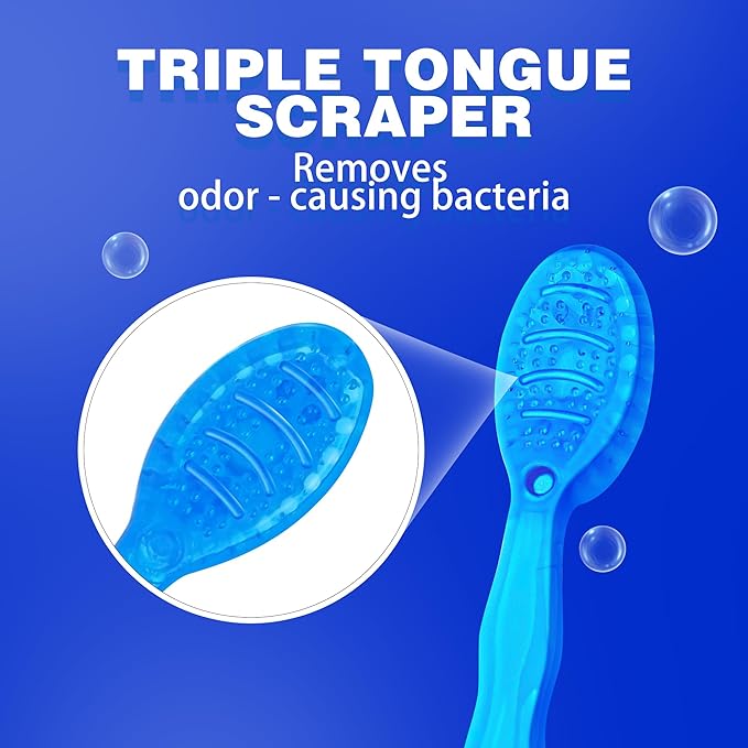 5 in 1 Mini Brushes-Disposable Toothbrushes with Toothpaste + Floss + Pick + Tongue Scraper | Travel Size | Individually Wrapped | Soft | Mint | Travel Set (Mix, 26 pcs)