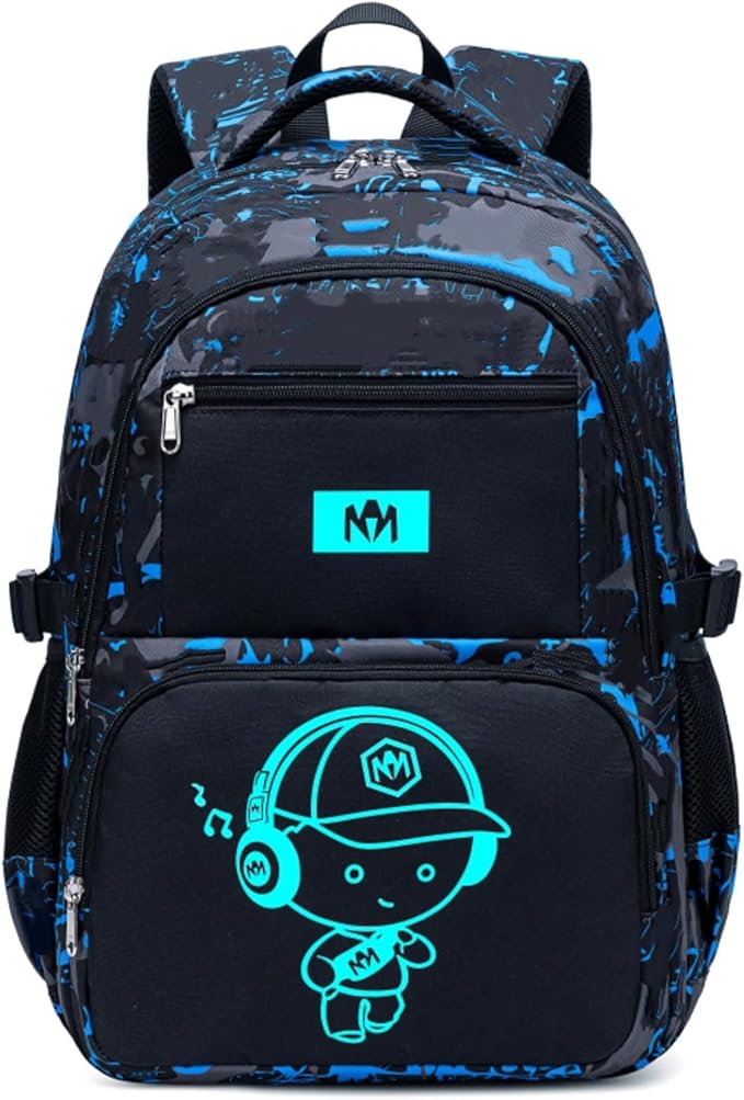 Bluboon Kids Backpack Boys Camo Bookbag Teens Elementary School Bag Daypack Travel Back Pack Middle school (Camo-princekin)