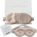 SUNDAYSILKS™ 3D Contoured Silk Sleep Mask | Padded Silk Eye Mask with Eye Cups for Lash Extensions | Blackout, Organic for Women & Men, Perfect for Travel, Slip-Free Deep Sleeping, Antifaz para Dormir