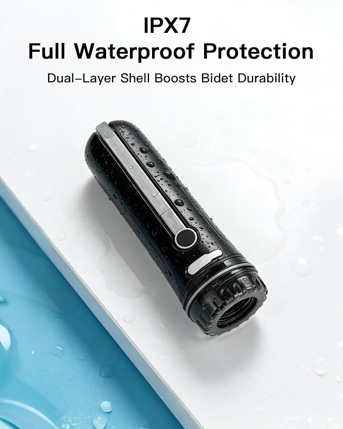 Portable Bidet for Travel, 800mAh Electric Handheld Bidet with 380ml Bottle