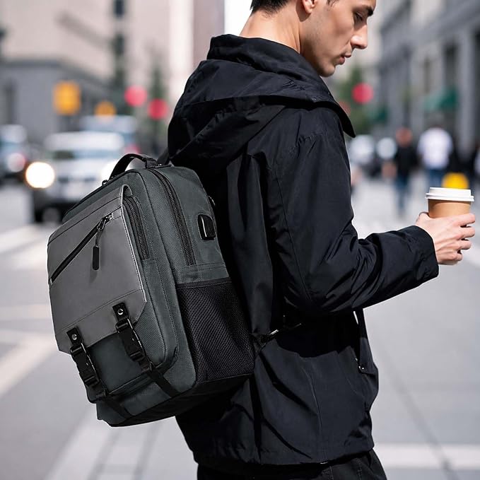 Leaper Anti-Theft Crossbody Sling Bag：one-handed quick-open lock in 3 seconds & hidden zippered pockets for Travel, Work & Daily Commute, DarkBlue
